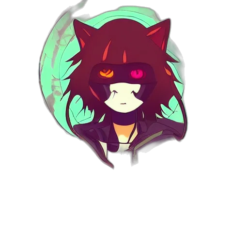 staff, mask, creature, anime transparent PNG cut-out