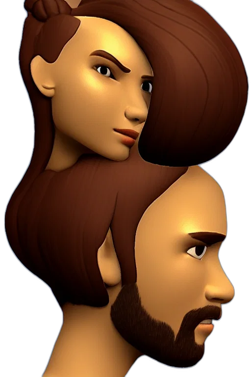 hair, face, crown, mask transparent PNG cut-out