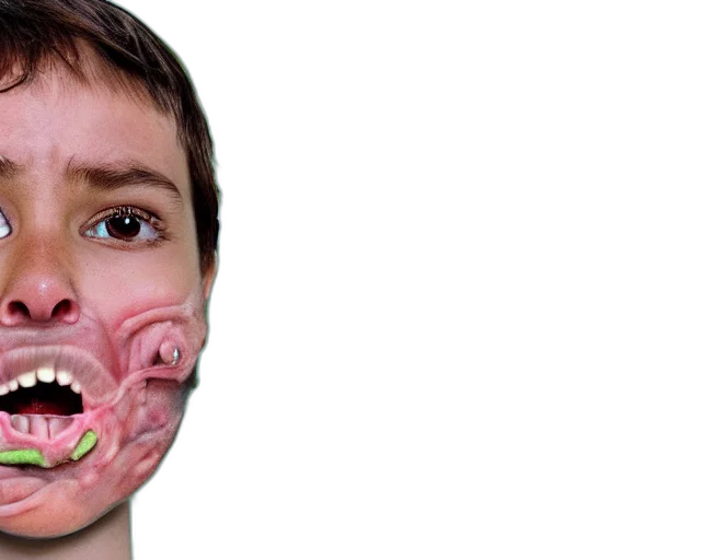 mask, face, creature, 3d render transparent PNG cut-out