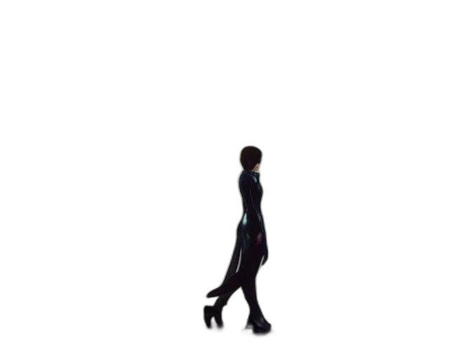 dress, staff, creature, hair transparent PNG cut-out