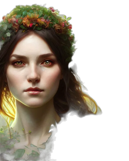 crown, face, fantasy art, photorealistic transparent PNG cut-out