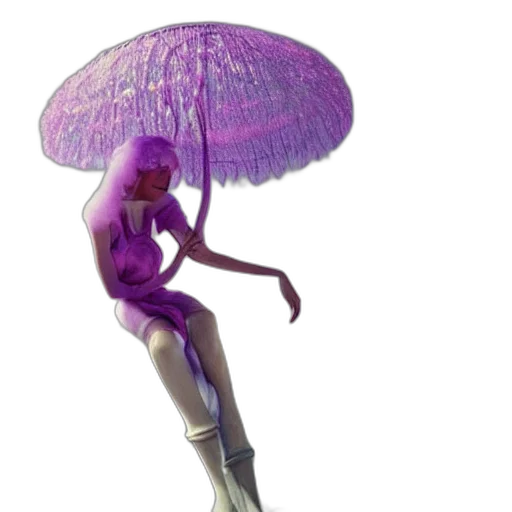 umbrella, dress, hat, hair transparent PNG cut-out