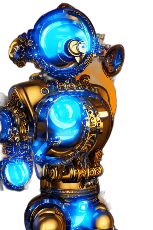 robot, jewelry, weapon, 3d render transparent PNG cut-out