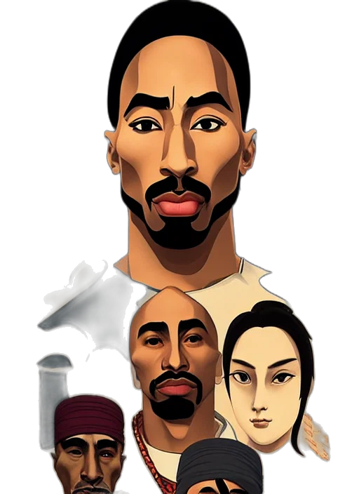 face, concept art, cartoon, comic book art transparent PNG cut-out