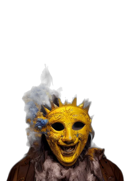 mask, face, creature, staff transparent PNG cut-out