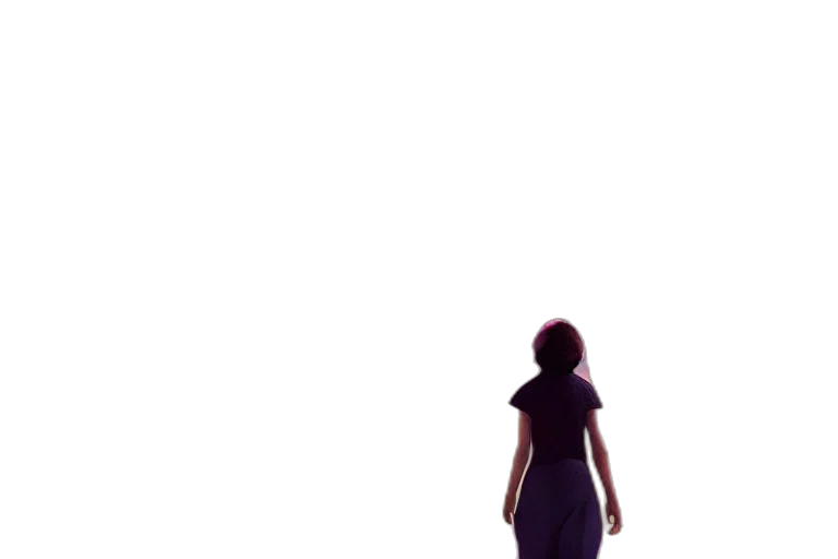 dress, robot, creature, staff transparent PNG cut-out