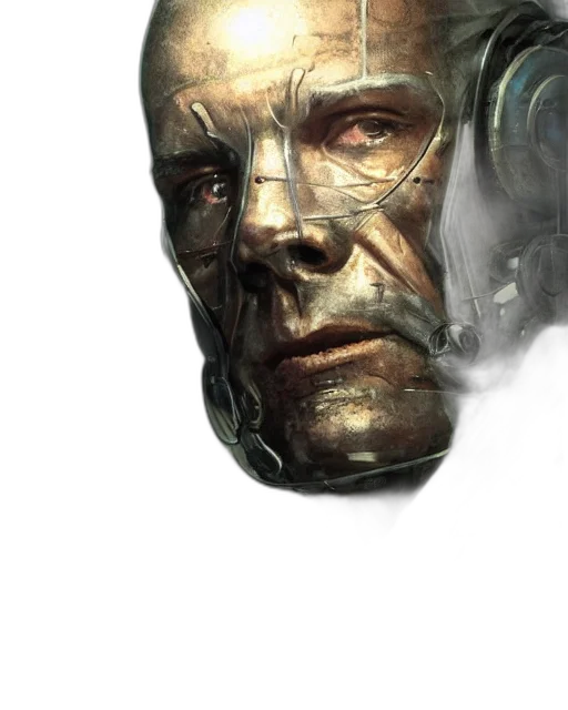 robot, face, mask, concept art transparent PNG cut-out