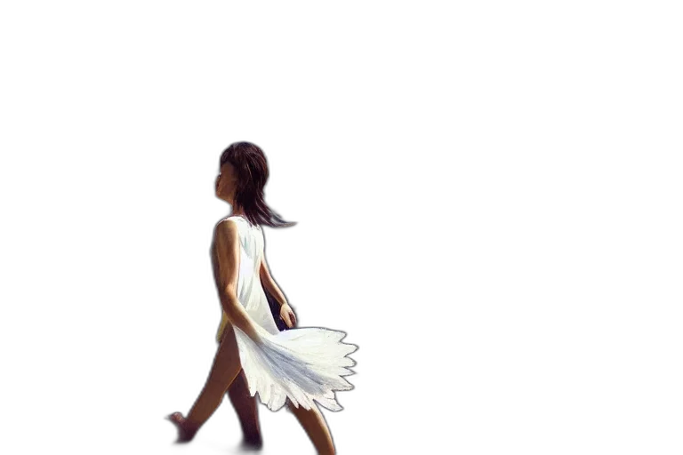 dress, creature, staff, animal transparent PNG cut-out