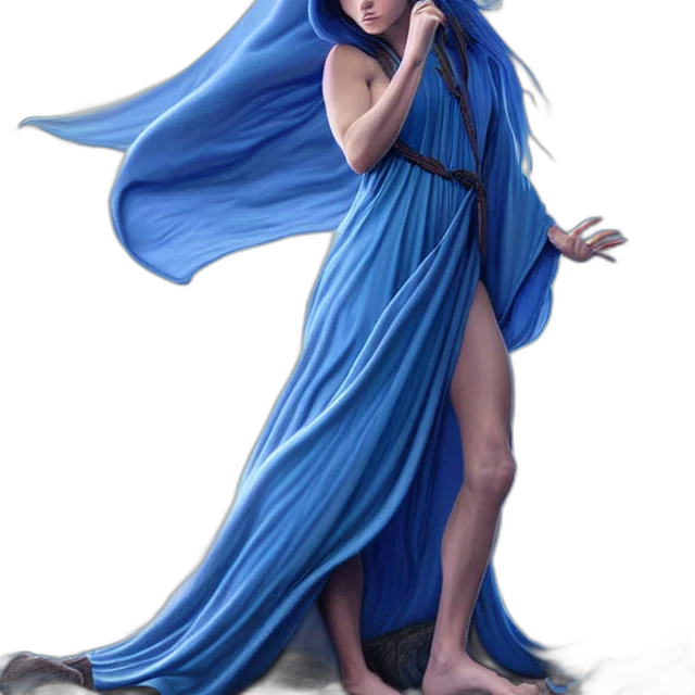 dress, creature, staff, sword transparent PNG cut-out