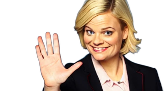 face, jacket, leslie, knope transparent PNG cut-out