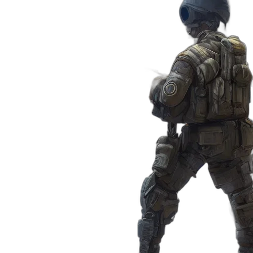 weapon, robot, jacket, 3d render transparent PNG cut-out