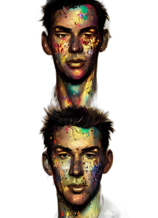 face, mask, crown, hair transparent PNG cut-out
