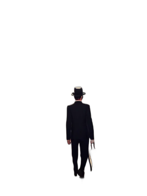 staff, hat, umbrella, jacket transparent PNG cut-out
