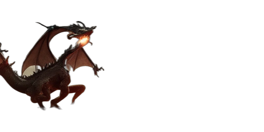 dragon, creature, animal, staff transparent PNG cut-out