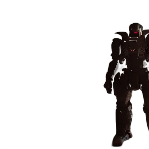 robot, weapon, concept art, 3d render transparent PNG cut-out