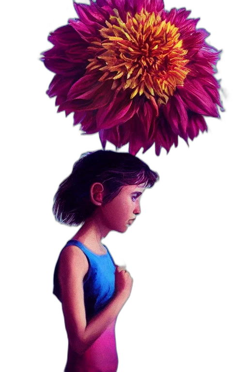 flower, dress, crown, face transparent PNG cut-out