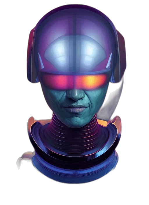 robot, mask, face, 3d render transparent PNG cut-out