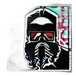 mask, cyberpunk, pixel art, concept art transparent PNG cut-out
