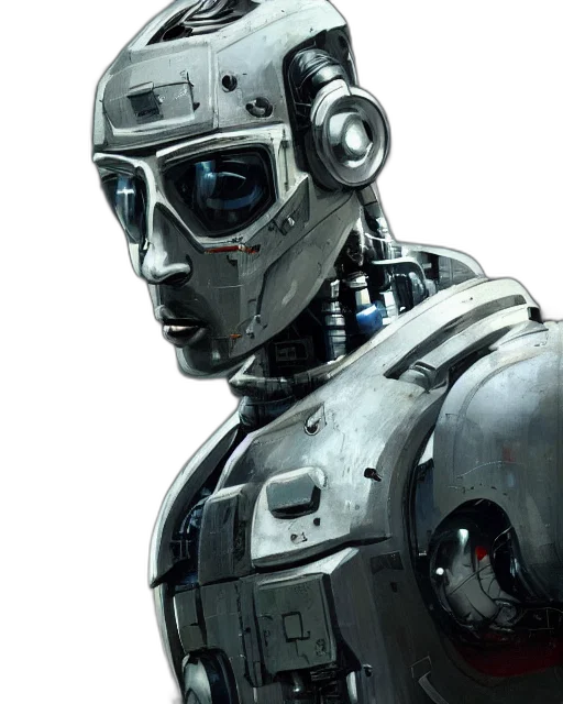 robot, cyberpunk, concept art, 3d render transparent PNG cut-out