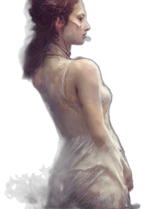 dress, face, jewelry, creature transparent PNG cut-out