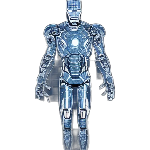 robot, 3d render, concept art, comic book art transparent PNG cut-out
