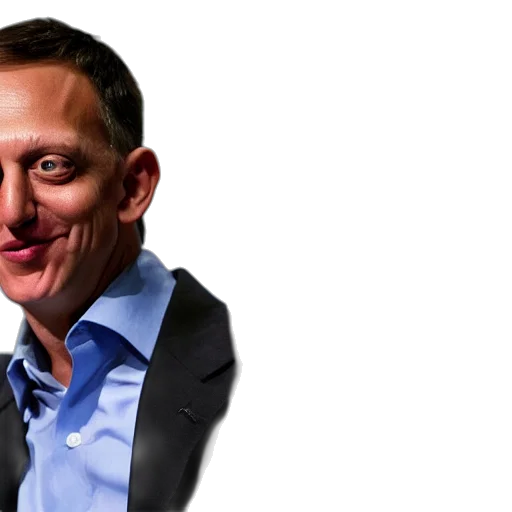 photorealistic, cartoon, peter, thiel transparent PNG cut-out