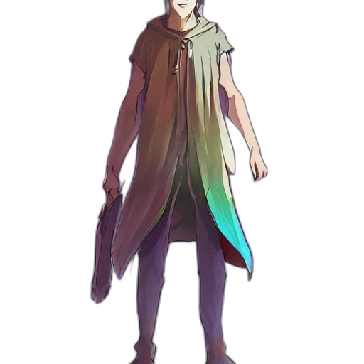 staff, jacket, sword, creature transparent PNG cut-out