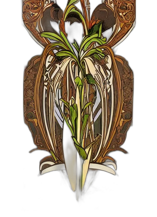 crown, flower, jewelry, staff transparent PNG cut-out
