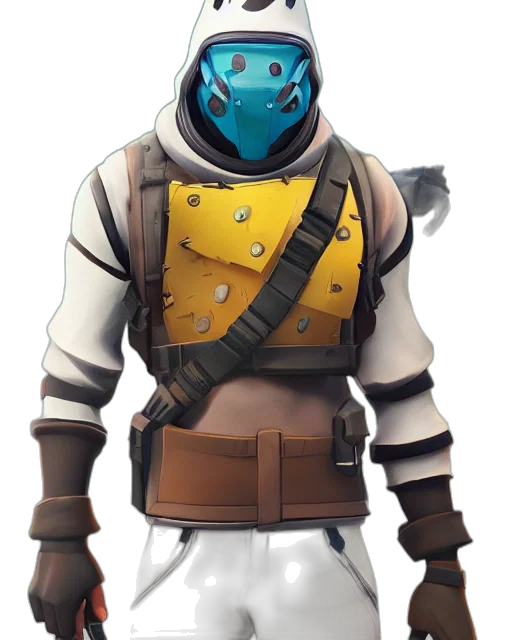 mask, jacket, staff, creature transparent PNG cut-out