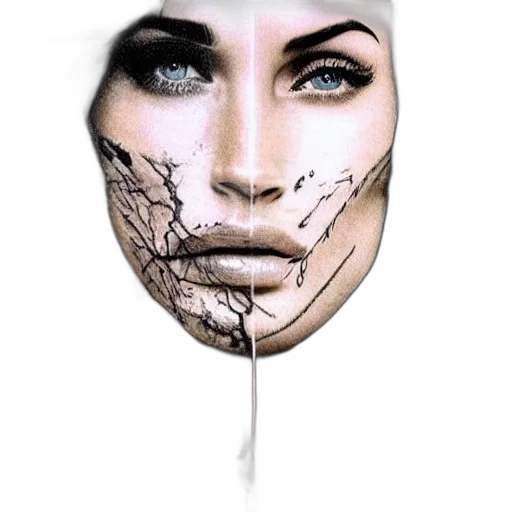 mask, face, jewelry, photorealistic transparent PNG cut-out