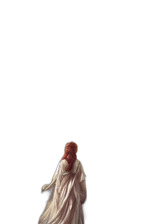 dress, sword, staff, hair transparent PNG cut-out