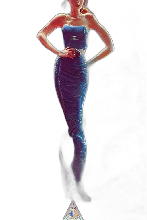 dress, staff, jewelry, robot transparent PNG cut-out