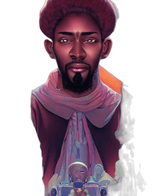 face, staff, crown, concept art transparent PNG cut-out
