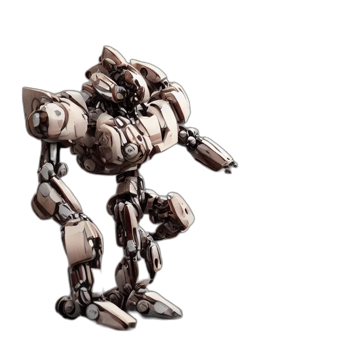 robot, weapon, concept art, 3d render transparent PNG cut-out