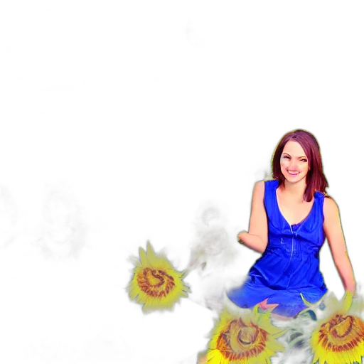 flower, dress, photorealistic, 3d render transparent PNG cut-out