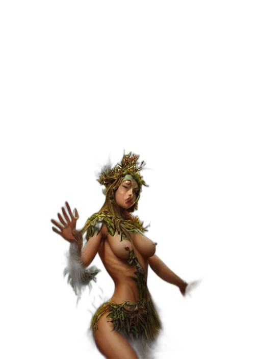 staff, jewelry, creature, fantasy art transparent PNG cut-out