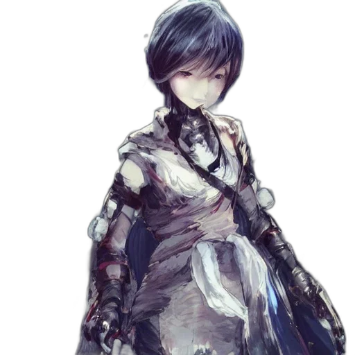 dress, robot, face, sword transparent PNG cut-out