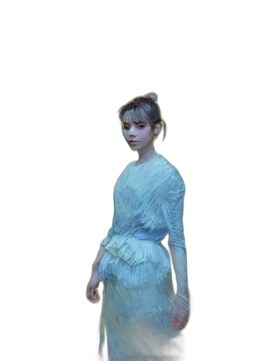 dress, staff, creature, robot transparent PNG cut-out