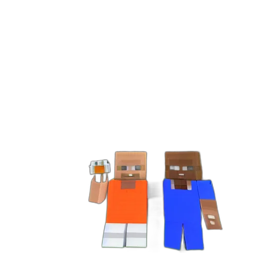 3d render, pixel art, concept art, cartoon transparent PNG cut-out