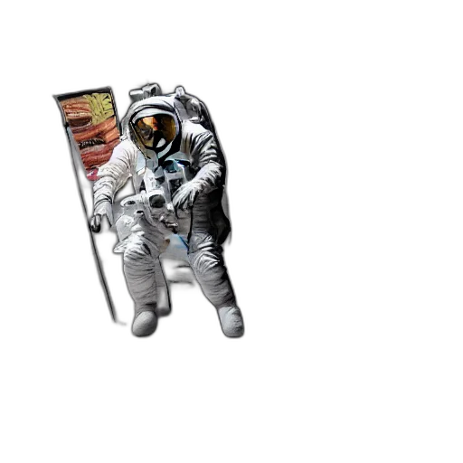 robot, jacket, mask, staff transparent PNG cut-out