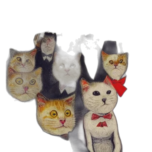 hat, mask, cats, suits transparent PNG cut-out