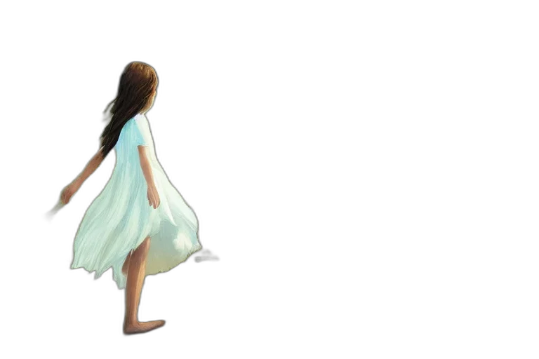 dress, creature, hair, 3d render transparent PNG cut-out