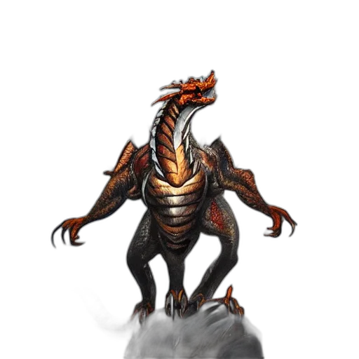dragon, creature, animal, staff transparent PNG cut-out