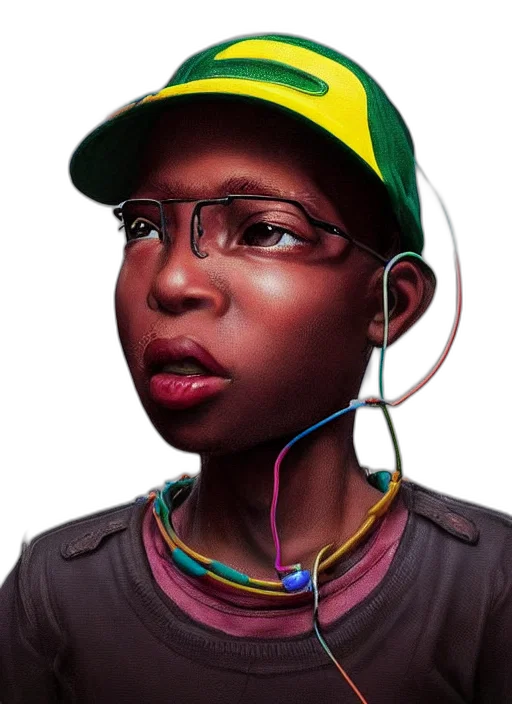 face, hat, jewelry, photorealistic transparent PNG cut-out
