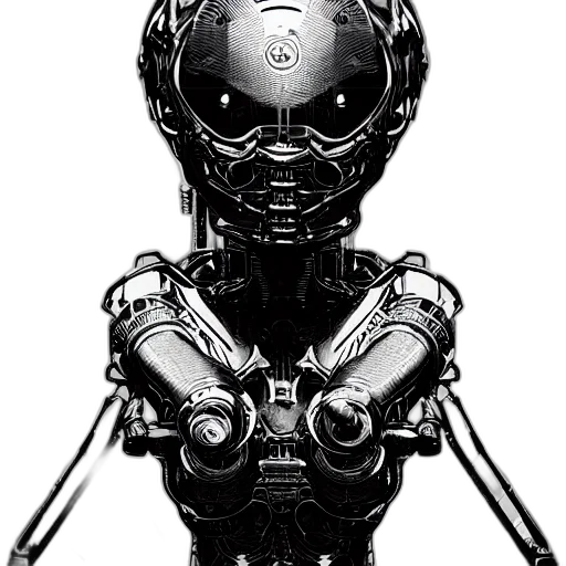 robot, weapon, face, mask transparent PNG cut-out