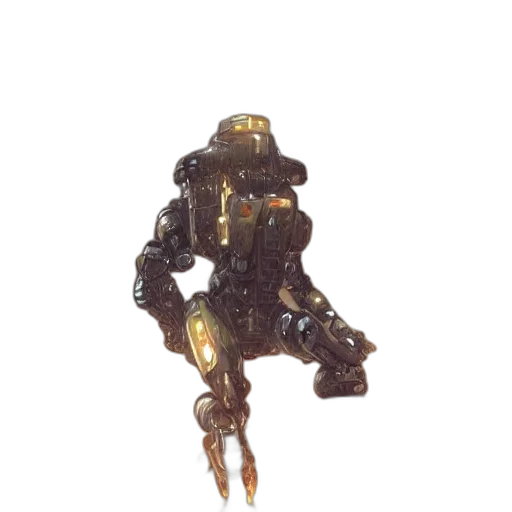 robot, creature, weapon, staff transparent PNG cut-out