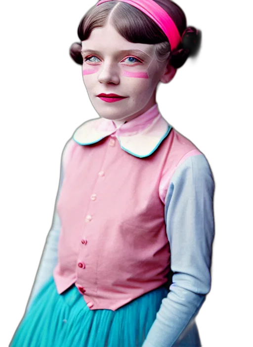 face, dress, staff, creature transparent PNG cut-out