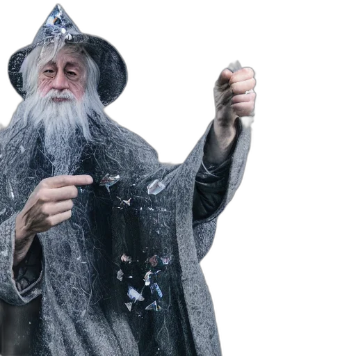 concept art, old, wizard, surrounded transparent PNG cut-out