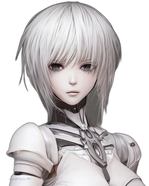 face, robot, hair, staff transparent PNG cut-out