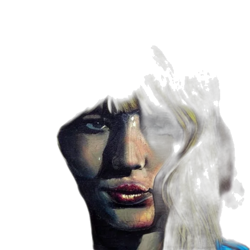 face, mask, hair, crown transparent PNG cut-out